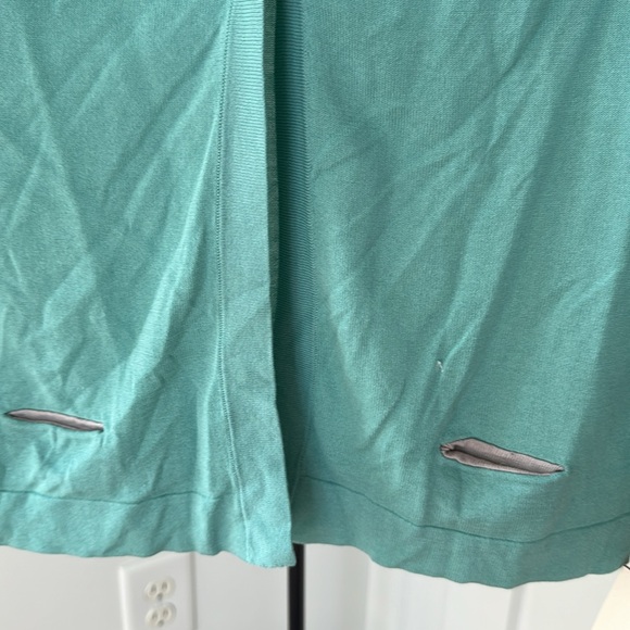 NWT Alysi Twisted Cotton Micro Cardigan In Acquq Sweater Size M - Picture 2 of 7